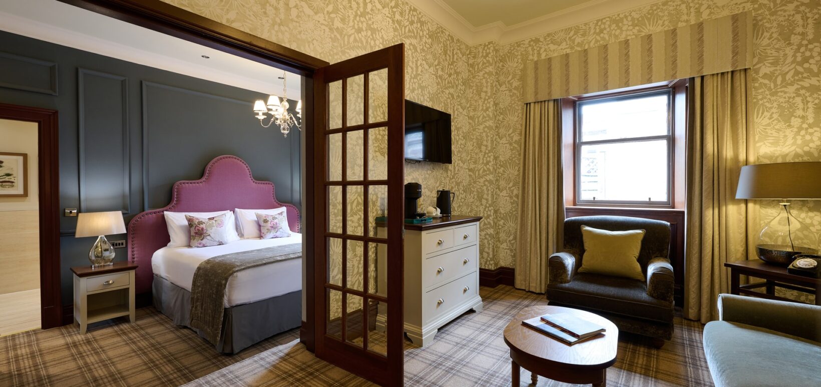Bedroom with lounge area