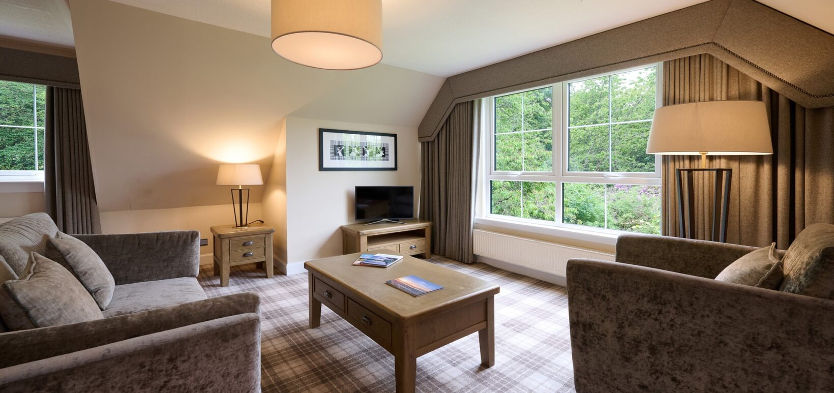 Lounge with lots of natural light